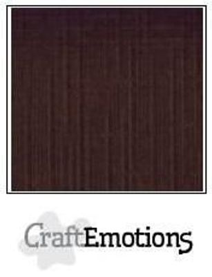 CraftEmotions Linen cardboard Chocolate 10-pack 30,5x30,5cm