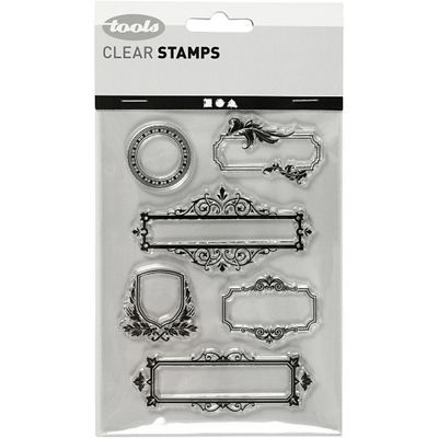 Creotime Clear Stamps - Ramar med Ornament