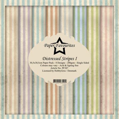 Paper Favourites - Distressed Stripes I Paperpack 12' x 12