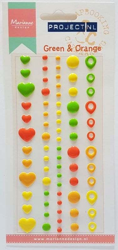 Marianne Design Enameldots - Green & Orange