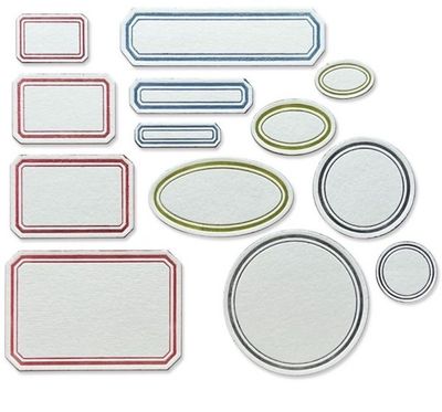 Sizzix/Tim Holtz Thinlits Die ”Vintage Labels”