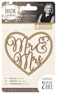 Signature Collection Dies - Rustic Wedding - Newlyweds Mr & Mrs