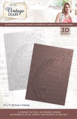 Crafter's Companion Vintage Diary 3D Embossingfolder - A moment in time