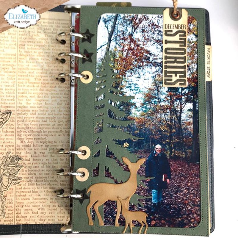 Elizabeth Craft Designs Dies - Planner Essentials 47 - Forest Tree Page