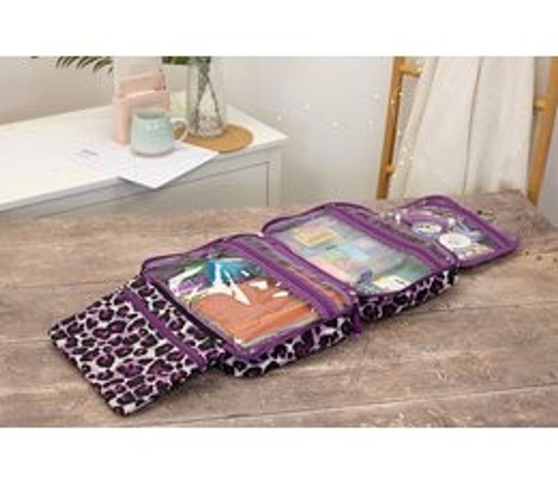 Crafter's Companion Craft Storage Case Purple Cheetah