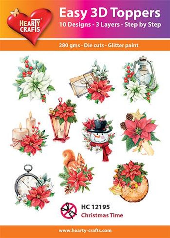 Hearty Crafts Easy 3D Toppers - Christmas Time