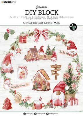Studio Light Gingerbread Christmas DIY Block