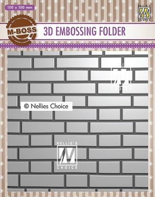 Nellie Snellen 3D Embossingfolder Brick wall