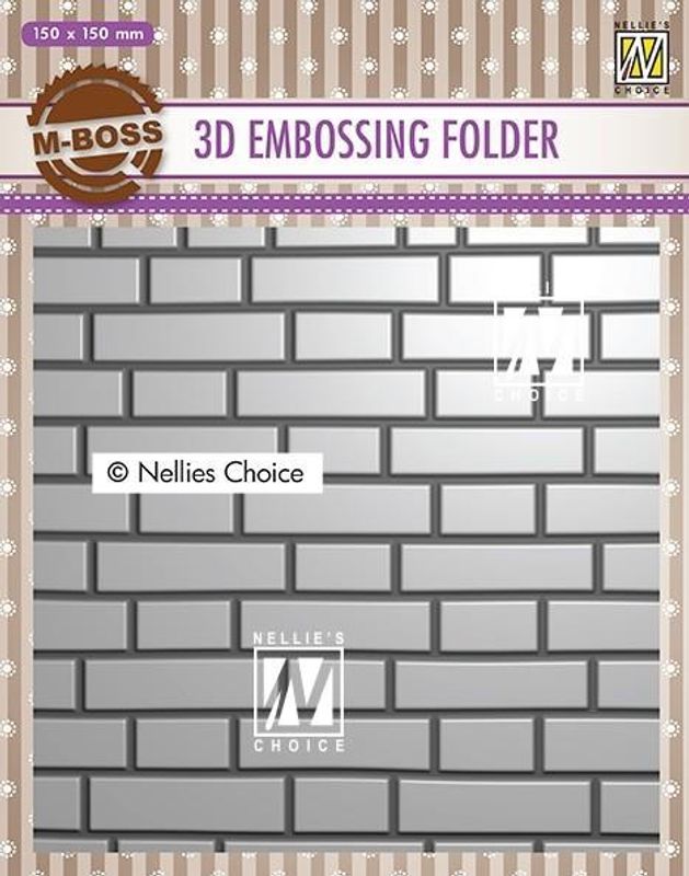 Nellie Snellen 3D Embossingfolder Brick wall