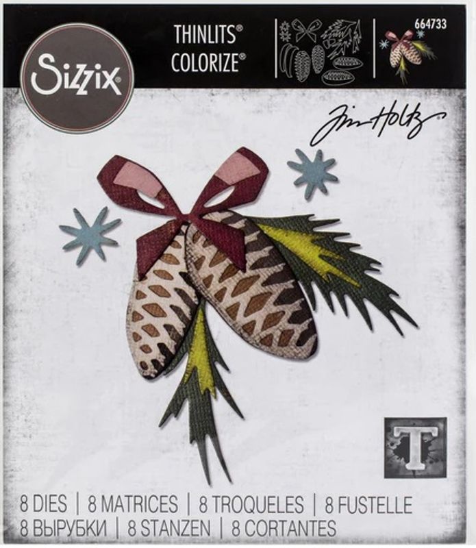 Sizzix/Tim Holtz Thinlits Die ”Festive Trims, Colorize”