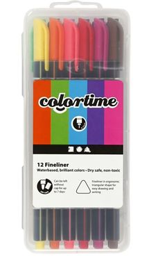 Colortime Fineliner Tusch 12 st