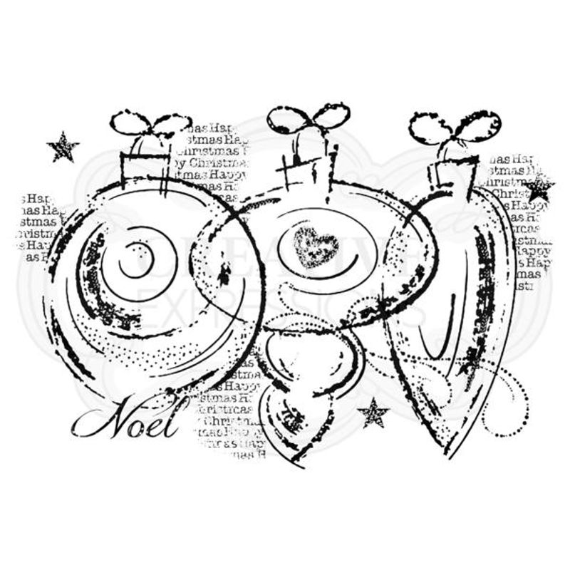Woodware Clearstamp - Three Baubles