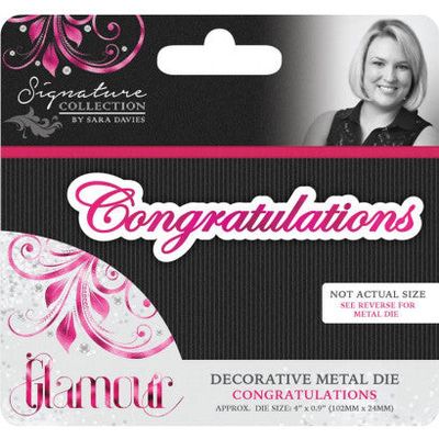Crafter's Companion - Signature Collection Glamour Dies - Congratulations