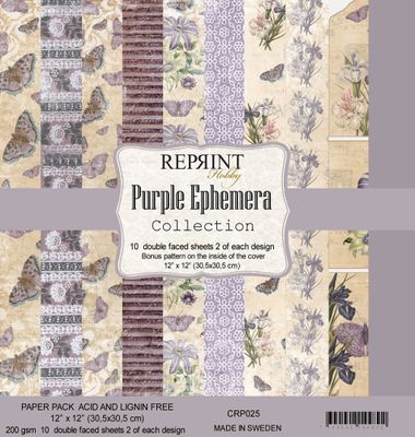 Reprint Hobby Paperpack 12 x 12 - Purple Ephemera Collection