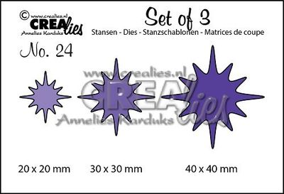 Crealies Set of 3 Dies - Stars
