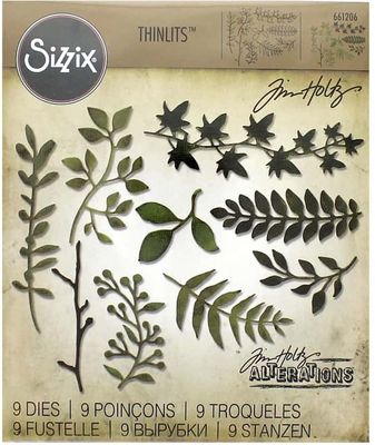 Sizzix/Tim Holtz Thinlits Die ”Garden Greens”