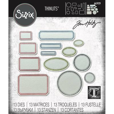 Sizzix/Tim Holtz Thinlits Die ”Vintage Labels”