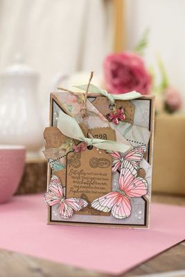 Crafter's Companion Vintage Butterflies Metal Die Tags and Tickets