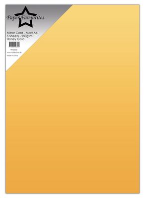 Paper Favourites Mirror Card Matte A4 Honey Gold (5pcs)