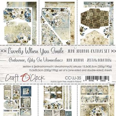 Craft O'Clock Junk Journal Extras Set - Lovely When You Smile
