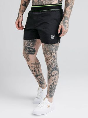 Adapt Crushed Nylon Shorts Black