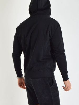 Foil Print Hoody Black