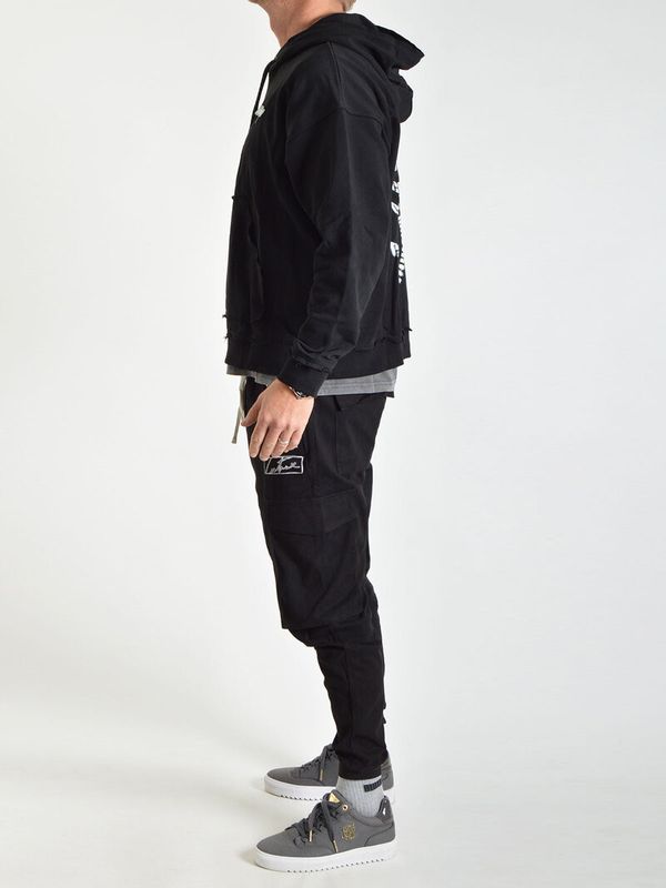 Distorted Logo Hoodie Black