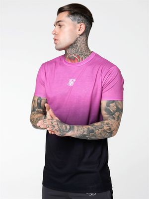 Reverse Collar Box Tee Pink/Black