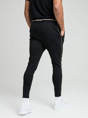 Exposed Tape Joggers Black