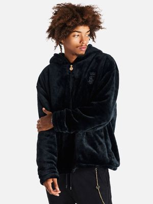 Messi x Faux Fur Jacket Black