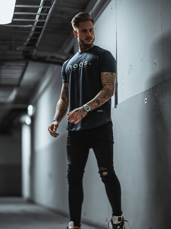 Big Logo Scoop Tee Navy