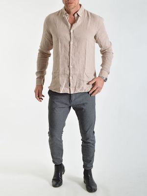 Linston Linen Shirt Sand
