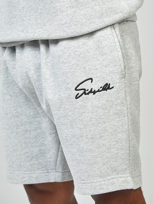 Script Shorts Grey Melange
