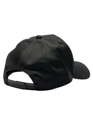 Floral Embroidery Cap Black