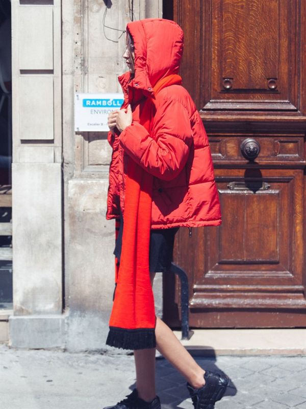 Sixth Women Puffer Jacket Red