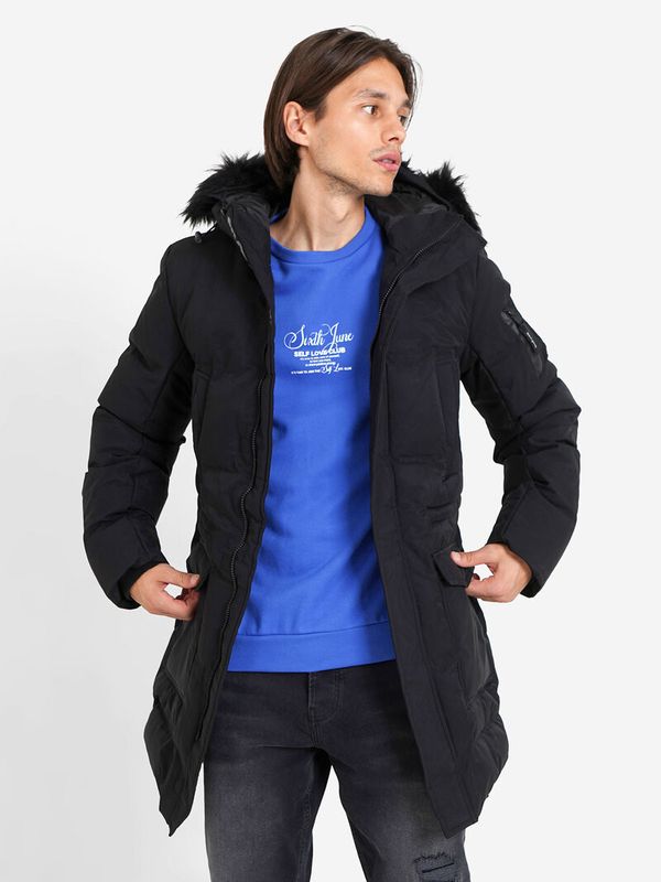 Poly Fur Parka Black