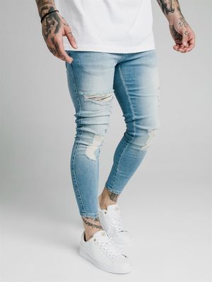 Distressed Skinny Jeans Light Wash