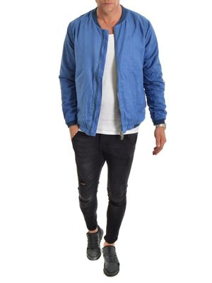 DiD Suede Bomber Blue