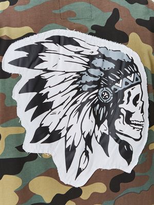 Patched Oversized Tee Camo/Orange