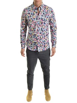 Joel Shirt Navy/Pink