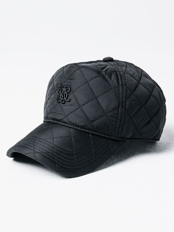 Quilted Nylon Trucker Black