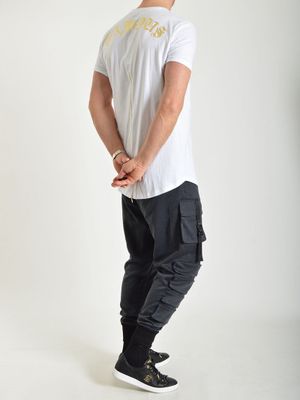 Famous Zipper Tee White/Gold