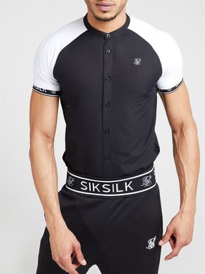 Oxford Raglan Tech Shirt Black/White
