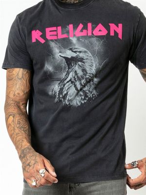 Lightning Eagle Curved Hem Tee