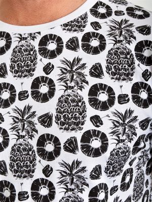 Pineapple AOP Tee White