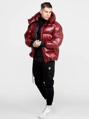 Burgundy Puffer Jacket