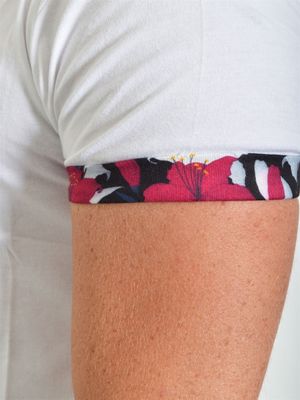 Floral Sleeves Tee White