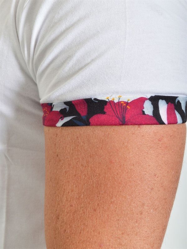 Floral Sleeves Tee White