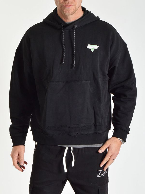Distorted Logo Hoodie Black