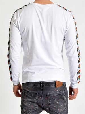 L/S Floral 93 Tee White